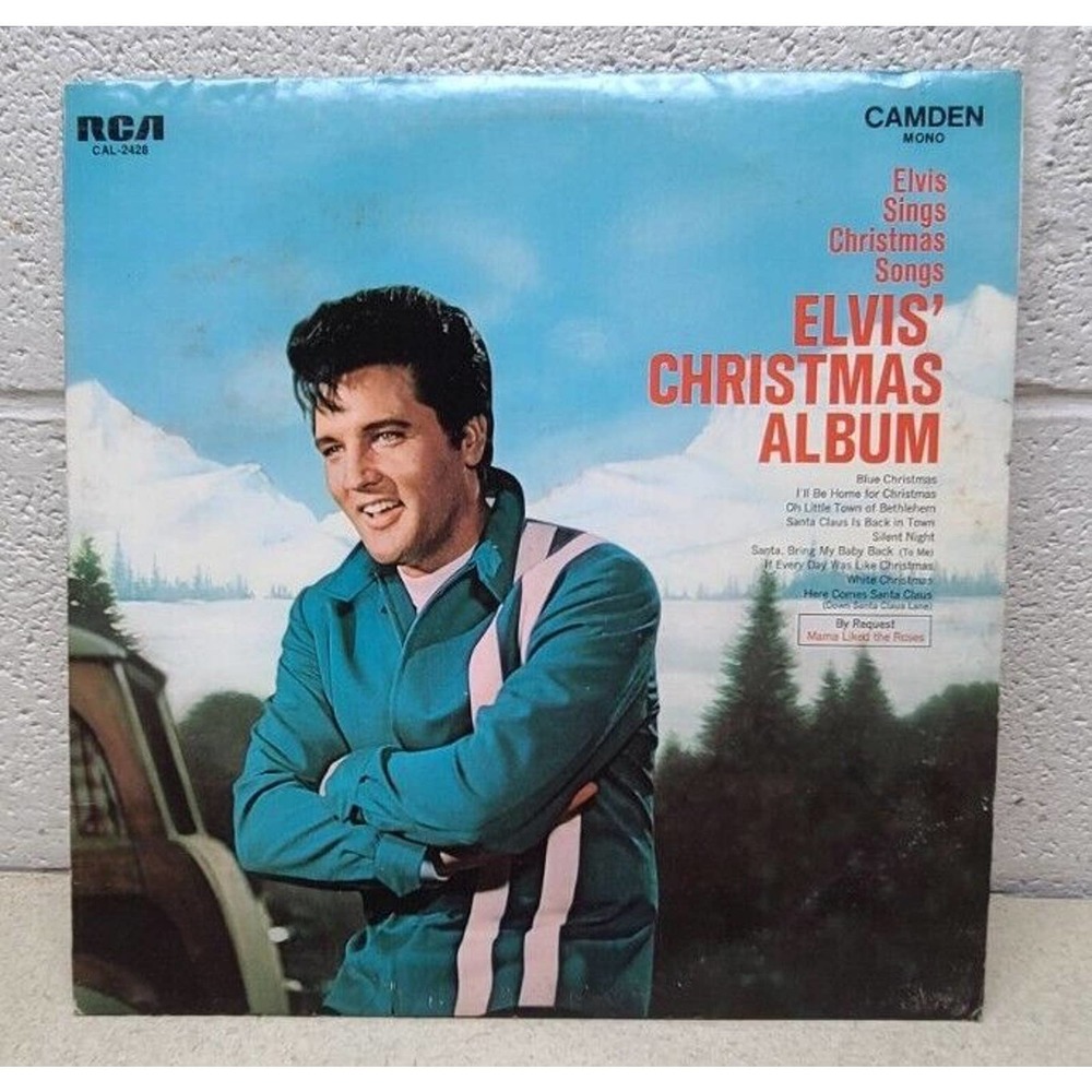 elvis presley lp cal-2428 elvis' christmas album vinyl record - near mint
